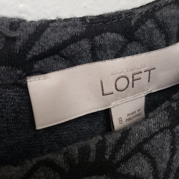 LOFT Gray and Black Wool Dress - Picture 3 of 5